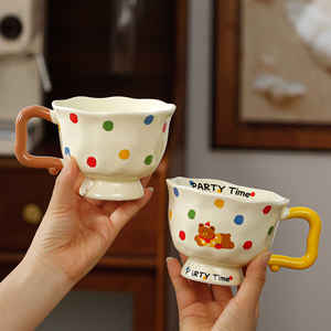 Mug en céramique avec poignée, motif dessin animé, pour café, thé, lait, petit-déjeuner, usage festif, tasse individuelle - Product Image 4