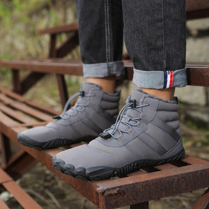 Unisex Winter Snow <b>Boots</b> Ankle High Waterproof Warm Breathable Anti Slip Rubber Outsole EVA Midsole Plush Lining Synthetic Upper - Product Image 3