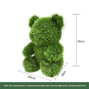 Petit animal décoratif en plastique pour extérieur, cour, pelouse, simulation de <span class=keywords><strong>jardin</strong></span>, ours floqué, chiot, <span class=keywords><strong>jardin</strong></span> d'enfants, 35 cm, écologique - Product Image 6