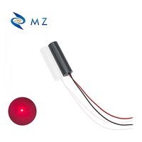 Nouveau module diode laser à point rouge visible de qualité industrielle, compact, D12mm, 635nm, 50mW, 3V, 5V, 12V, MZLASER, pour positionnement