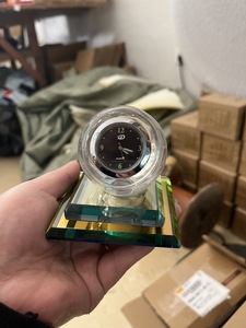 Adorno de Cristal <span class=keywords><strong>Dilu</strong></span>, Botella de Perfume para Coche de Cristal, Bola de Cristal, Reloj de Mesa, Regalo Empresarial Europeo, Material de Papel de Algodón - Product Image 2