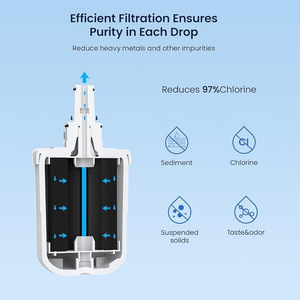 Cartouche de filtre à eau pour réfrigérateur AquaPure Da29 00003f, remplacement pour réfrigérateurs Samsung, blanc, durée de vie de 12 mois - Product Image 3