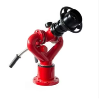 Canon à eau manuel à double poignée, débit réglable, haute résistance, rotation à 360° pour la lutte contre les incendies