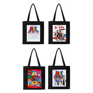 กระเป๋าผ้าแคนวาสพิมพ์ลายเองแบบขายส่ง ขนาด 35x40 ซม. พับได้ สะพายข้างเดียว สำหรับนักเรียน ลาย KPOP Babymonster พิมพ์ UV สำหรับใช้ในการส่งเสริมการขาย - Product Image 2