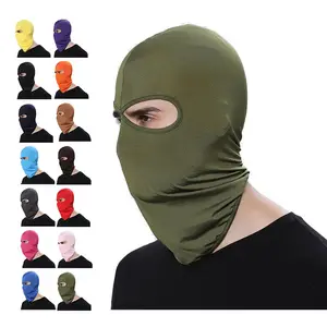 Tùy Chỉnh 2 Lỗ Trắng Ski Facemask Thể Thao Ngoài Trời Đi Xe Đạp Hat Sniper Gang Mặt Nạ Quỷ Unisex Moto Hai Lỗ Balaclava