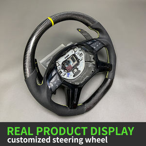 Pour mercedes-benz G E GL <span class=keywords><strong>ML</strong></span> classe W463 W166 <span class=keywords><strong>W163</strong></span> W212 2013-2018 <span class=keywords><strong>volant</strong></span> en cuir perforé en Fiber de carbone personnalisé - Product Image 3