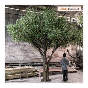 Gran árbol artificial de olivo de plástico para exteriores con sombra, imitación de olivo grande - Product Image 1
