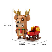 Kit de Bloques de Construcción MOC de Navidad con Cascanueces, Santa Claus, Alce y Muñeco de Nieve, Mini Adorno Decorativo para Escritorio, Regalo Perfecto para las Fiestas Navideñas