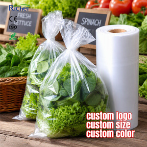 Reusable Thick PE Plastic Roll <b>Bags</b> 50 Micron Durable Washable for Retail Shopping Grocery Eco Conscious Multi-Use Storage Whole - Product Image 1
