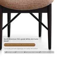 Chaise individuelle Xife, style rétro français, chaise de salle à manger design en bois massif, chaise de bureau avec dossier, chaise de restaurant style Wabi-Sabi, moderne