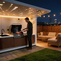 Maison conteneur extensible FS 20FT transformée en cuisine mobile avec électricité standard AU/US