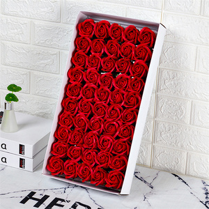 Fiore artificiale profumato del sapone delle teste di rosa del regalo di nozze della scatola all'ingrosso 50Pcs - Product Image 2