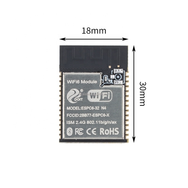 ESPC6 Wireless Module Wifi 6 BLE5.0 Zigbee3.0 Thread Module ESP32-C6 Chip ESPC6-32-N4 ESPC6-32E-N4 ESPC6-32 ESPC6-32E