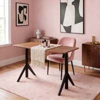 Coiffeuse Moderne Intelligente Multifonctionnelle Prorials avec Plateau en Bois et Pieds en Métal pour Chambre à Coucher