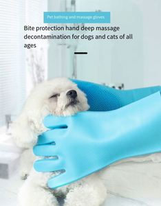 Gants de bain multifonctionnels en silicone pour petits animaux - Gants-brosses isolants thermiquement, résistants à l'usure et anti-rayures, style coupé - Product Image 2