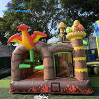 Château gonflable PVC de haute qualité avec toboggan, thème dragon/dinosaure, parcours d'obstacles gonflable personnalisé pour enfants