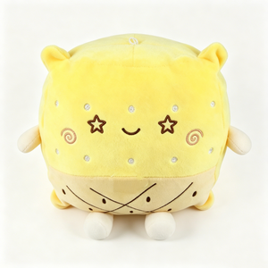 Cadeau personnalisé sur le thème de la nourriture pour filles, peluche originale en forme de fromage, coussin moelleux et confortable. - Product Image 2