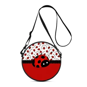 <span class=keywords><strong>Sac</strong></span> à <span class=keywords><strong>bandoulière</strong></span> rond Ladybug, <span class=keywords><strong>sac</strong></span> messager décontracté pour femme, meilleurs cadeaux, <span class=keywords><strong>sac</strong></span> <span class=keywords><strong>bandoulière</strong></span> plat 2D en dessin animé, fermeture éclair en polyester - Product Image 1