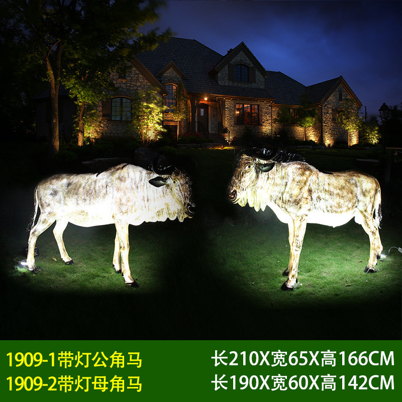 Un par de gnus con luces.