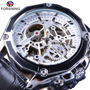 FORSINING GMT1031 FORSINING 511 Người Đàn Ông Của Bộ Xương Đồng Hồ Cơ Khí Hombre Tự Động Phong Trào Nam Đồng Hồ Với Dây Đeo Bằng Da Thật - Product Image 5