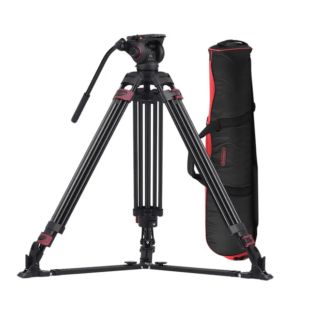 Miliboo MTT609A Professional Aluminum Alloy Tripod Stand 15kg Load Capacity Extended 1706mm Foldable 3-Legged for DSLR Cameras