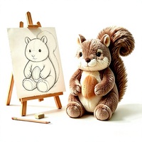 Peluche personnalisée : Lapin, Koala ou Écureuil Mignon et Kawaii avec Visage en Tissu sur Mesure
