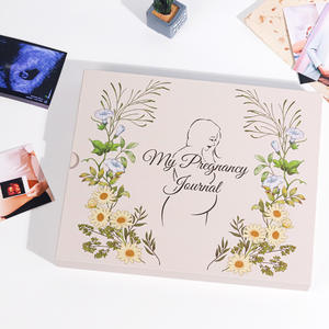 Journal de grossesse Golden Circle Slipcase Belle et mignonne maman <span class=keywords><strong>bébé</strong></span> <span class=keywords><strong>livre</strong></span> souvenir échographie <span class=keywords><strong>bébé</strong></span> Scrapbook - Product Image 3