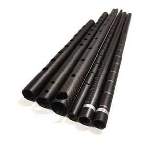 Tubes ronds en fibre de carbone 3K avec trous/fentes/échelle graduée, légers, pour poteaux de tente, cannes à pêche et supports photo - Product Image 1