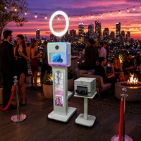 Cabina de Fotos con Pantalla Táctil LCD de 15.6 Pulgadas, Máquina de Fotos Selfie DSLR para Bodas, Eventos y Fiestas, Disponible en el Almacén de California