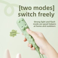 Senter LED Desain Kartun Silikon Hewan dengan Baterai Terpasang Pengisian Daya USB Lampu Malam Mini untuk Anak-anak Penggunaan Rumah Tangga Portabel