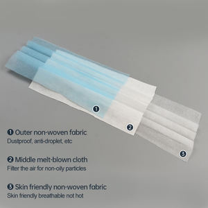 Masker Wajah Desain Baru Berkualitas Tinggi 3 Lapis Sekali Pakai Non Woven Masker Bedah Kustom 3 Lapis Masker Medis - Product Image 3