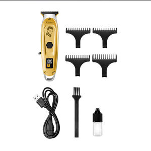 Tondeuse à <span class=keywords><strong>barbe</strong></span> professionnelle Kemei KM-1947 à faible bruit pour salon de coiffure, <span class=keywords><strong>kit</strong></span> de coupe sans fil, 4 peignes, écran LED, rasoir à cheveux pour hommes - Product Image 4