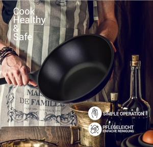 Envío rápido, sartenes con tapa de vidrio, 8 Uds., juegos de utensilios de cocina antiadherentes de aluminio fundido a presión negro con caja de Color - Product Image 1