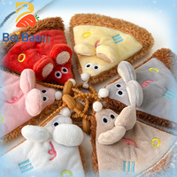 Fabricant de Peluches : Porte-clés en Peluche Souris Pizza Kawaii de 4 Pouces, Série Alimentaire, Mini Breloque de Sac, Jouet en Peluche en Stock pour Cadeau