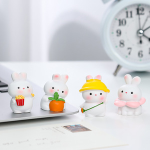 ของตกแต่งรถยนต์รูปกระต่ายการ์ตูน Ruijie ทำจากเรซิ่น สำหรับตกแต่งภายในคอนโซลกลาง - Product Image 3