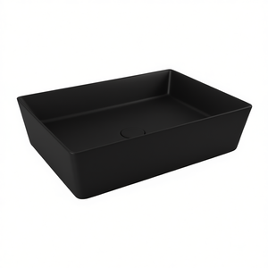 Lavabo Rectangular para Encimera de 51.5 cm de Largo, Color Negro Mate - Product Image 3