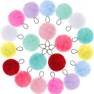 उच्च प्रदर्शन रंगीन फर गेंदों के लिए घेरा सामान लड़कियों hairbands बाल रस्सी के साथ अच्छी गुणवत्ता