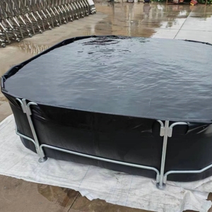 Revêtement en PVC <span class=keywords><strong>renforcé</strong></span> et piscine de stockage à cadre galvanisé pour étangs à poissons et réservoirs d'eau agricoles - Product Image 4