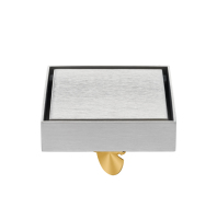 Siphon de sol carré en acier inoxydable 304, design minimaliste moderne, à fermeture automatique, épaisseur 20 mm, pour salle de bain, toilettes, projets hôteliers