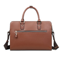 Sacs en cuir véritable avec logo personnalisé en gros, service OEM, mallette de grande capacité pour ordinateur portable, sac de bureau portable