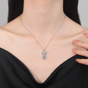 Collar con Colgante de Cabeza de <span class=keywords><strong>Pantera</strong></span> Iced Out con Moissanita, Plata de Ley 925 Bañada en Oro, 1ct Multicolor, Estilo Hip Hop, Venta al por Mayor - Product Image 3