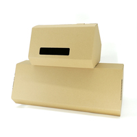 Boîte d'expédition en carton ondulé personnalisée avec poignée, boîte postale pliable, emballage pour e-commerce, vente en gros