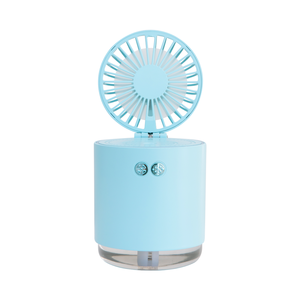 Mini humidificateur ventilateur portable rechargeable par USB de 210 ml à brume fraîche avec lumière LED changeante de couleur, pureté pour un usage domestique et extérieur - Product Image 2