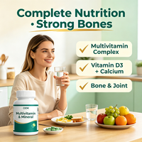 Meilleures Comprimés Multivitaminés et Minéraux pour Adultes avec Complexe D3, Calcium, Magnésium, Zinc pour la Santé Osseuse et le Soutien Immunitaire