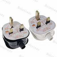 Prise britannique 3 broches 13A avec fusible, fiches mis à la terre 250V, adaptateur, câble d'alimentation, connecteur, convertisseur, normes britanniques
