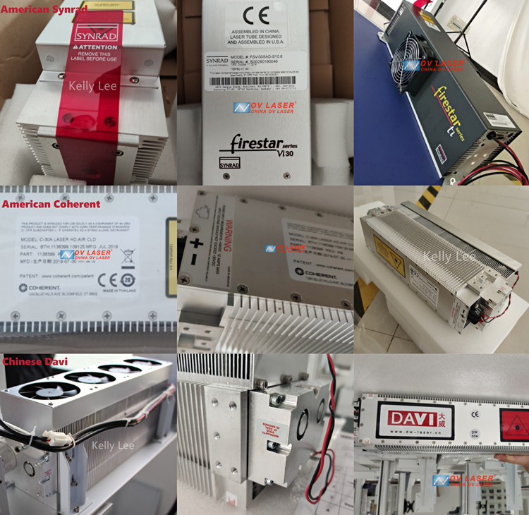 6xbeam galvo co2 laser engraving 30W Synrad CO2 laser marking machine Davi co2 laser engraver for glass tumbler leather wood