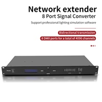 Contrôleur Artnet DMX AICPOSE 8 Universe, 19 pouces, montage en rack 1U, extenseur réseau Artnet DMX 8 voies