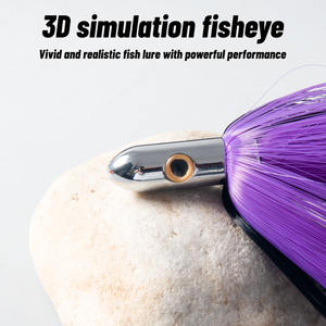 Leurre <span class=keywords><strong>de</strong></span> pêche à la traîne <span class=keywords><strong>de</strong></span> 210mm en gros d'usine avec des <span class=keywords><strong>cheveux</strong></span> en nylon pour le leurre <span class=keywords><strong>de</strong></span> pêche au gros leurres insulaires - Product Image 3