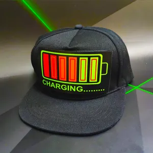 Sound Activated LED Hats With Lights Led Flashing Hat Custom Pattern Logo Hat For Party Dancing Club