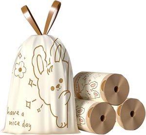 Bolsas de Basura Pequeñas Huamaohengchun de 4 Galones, con Cordón, Resistentes a Desgarros, Grosor de 1.1 Mil - Rabbit, Paquete de 90 Bolsas de Basura Pequeñas - Product Image 1